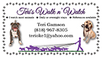Business Card for Teri Gamson, Dog Walker Business Card for Teri Gamson, Dog Walker