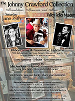 Johnny Crawford Collection Flyer for Valley Relics Museum in Van Nuys, California. Johnny Crawford Collection Flyer for Valley Relics Museum in Van Nuys, California.